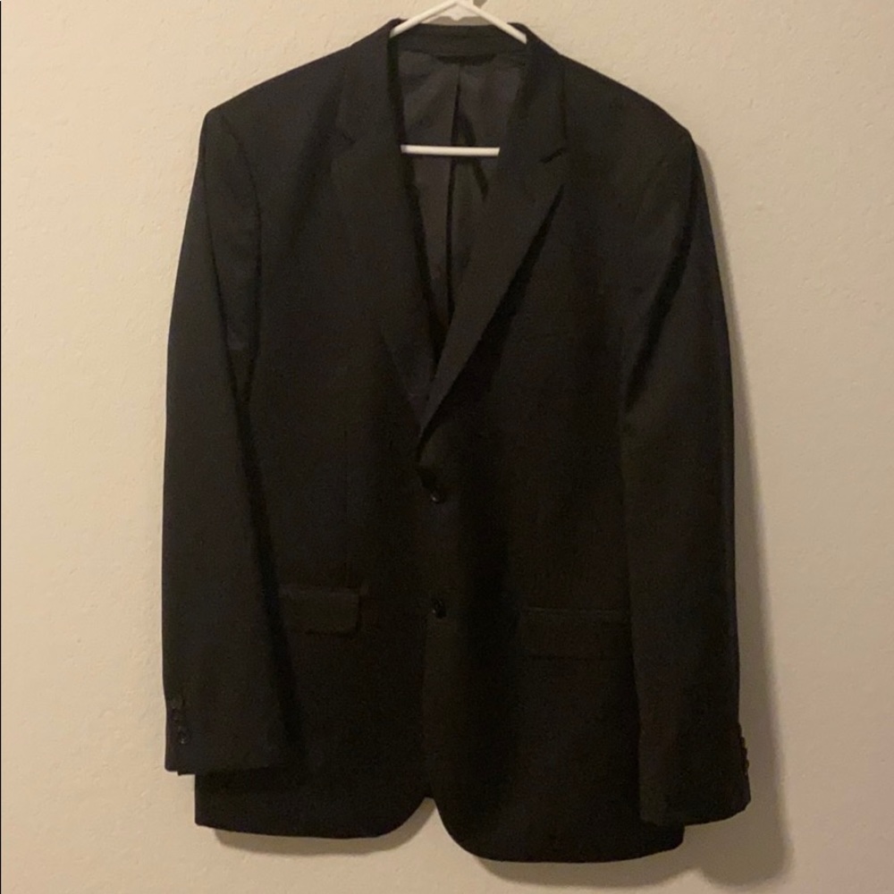 Jacket Suit 100% Wool in Black Mens 44
